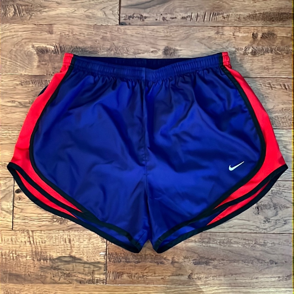 Nike Dri Fit Tempo Running Shorts Purple and red, black trim, Medium